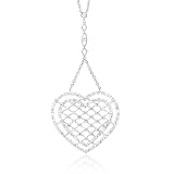Diamond 18k White Gold Heart Pendant Necklace 41uQDXj CsL. SL160 Diamond 18k White Gold Heart Pendant Necklace