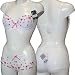 Ex Store Summer Brights - Embroidered Bra & Shorts Set White & Cerise Pink
