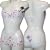 Ex Store Summer Brights - Embroidered Bra & Shorts Set White & Cerise Pink
