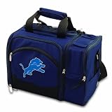 NFL Detroit Lions Malibu Insulated Shoulder Pack with Deluxe Picnic Service for Two