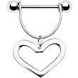 Handcrafted Hollow Heart Nipple Ring