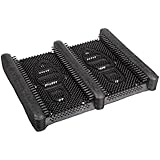 Wearwell Natural Rubber 229 Mud Chucker Entrance Mat with Pliable Scraping Rubber Fingers, for Outdoor Entrances, 12.4" Width x 15.25" Length x 2-3/16" Thickness, Black