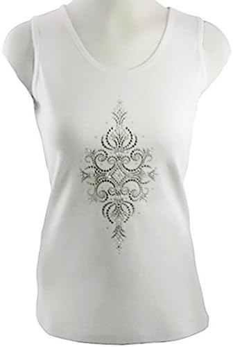 Christine Alexander - Vintage Aurora, Scoop Neck Tank Top Swarovski Crystals