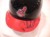 FAUSTO CARMONA SIGNED AUTOGRAPHED MINI HELMET CLEVELAND INDIANS PROOF COA + HOLOGRAM