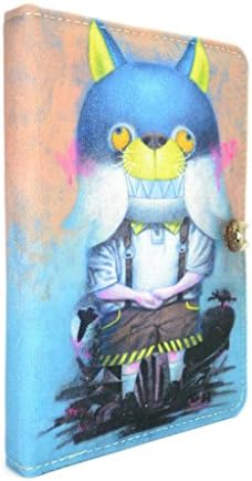 TaylorHe Mad-Stylus Collection Funky Tiger Kid 6" eReader Covers Folio Case with Patterns and passport slot for Kindle Paperwhite Kindle 4 Kindle Touch