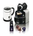 Magimix Nespresso M100 Coffee Maker & Aeroccino (Metal Grey)