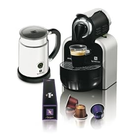 Magimix Nespresso M100 Coffee Maker & Aeroccino (Metal Grey)