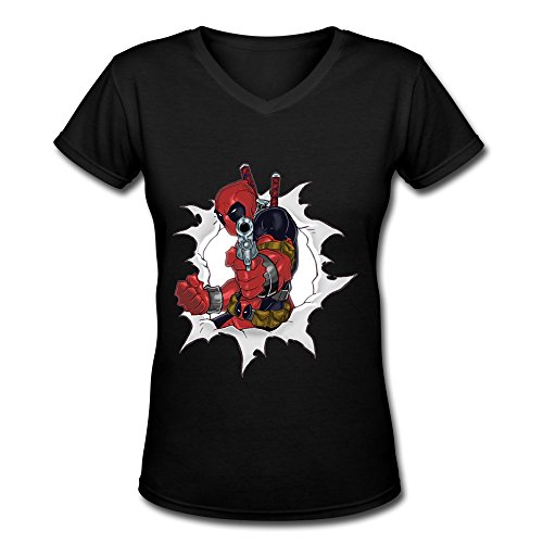 TBTJ Deadpool V-Neck T-shirt For Women Medium
