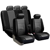 41uQRCi4TcL. SL160  FH PU002115 Classic Exquisite Leather Car Seat Covers, Airbag compatible and Split Bench, Gray / Black color