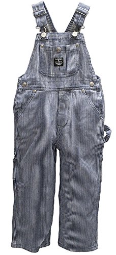 Key Little Boys Hickory Stripe Bib Overall