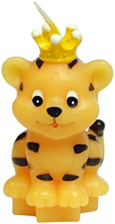 Pacoco Creative 12 Zodiac Children Happy Birthday Party Smokeless Candle Charming Gifts (Tiger Yellow)