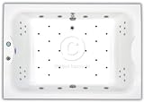 Pegasus Zeus Whirlpool Bath, 1950x1350mm, 46 Chrome Jets, Opt1
