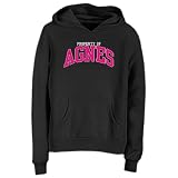Sweatshirt Woman Black  Property Of Agnes - Applique Embroidery / Athletic  Name