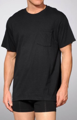 Fruit of the Loom Men's 4 Pack Big and Tall Size Pocket Tees