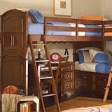 Lea Kids Deer Run Triple Bunk Bed with 2 Full Beds and Twin Bed Extension