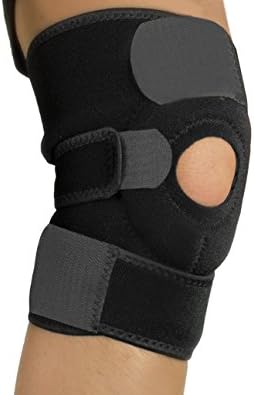 Knee Braces, 2 PCS Amotus Soft Knee Strap Support Breathable Neoprene Fully Adjustable Open Patella Knee band for Outdoor Sport and runnning, Brace Protector for Pain Relief from Meniscus, Arthritis and ACL(2 pieces)