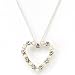 Charmed Heart Simulated Pearl and Crystal Silver Tone Necklace
