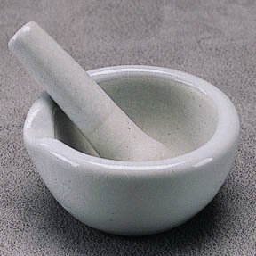 Mortar And Pestle Sets; Glazed Outside; Rough Inside; Capacity: 320mL