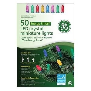 Santa's Best Craft Llc GE97405CC Ge Led Crystal Miniature Light Set 50 Count