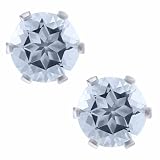 1.40 Ct Aquamarine .925 Sterling Silver Stud Earrings