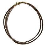 Leather Cord 10 Brown 2mm Round Gold Brass Lobster Claw Clasp Necklace Chain Suede for Pendants