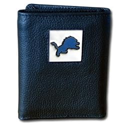 Detroit Lions Executive Leather Trifold Wallet in a Tin - NFL Football Fan Shop Sports Team Merchandise