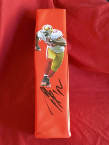 Patrick Willis Autographed Custom San Francisco 49ers Photo Football End Zone Pylon, Proof Photo of Patrick Signing for Us.