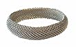 Bracelet - B128 - Designer Inspired - Silver Tone Mesh ~ Rhodium Plated