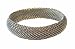 Bracelet - B128 - Designer Inspired - Silver Tone Mesh ~ Rhodium Plated