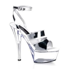 Pleaser Kiss-246 6 Inch Spike Heel Platform Sandal Size 9