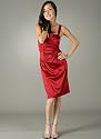 Shirred V-Cut Formal for Bridesmaid Formal Prom