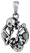 Skeletons Pendant - Stainless Steel - 1.5'' Height