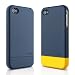 elago S4 Glide Case for AT&T,Sprint, Verizon iPhone4/4S - SF(Soft Feeling) Jean Indigo + Extra Bottom Clip + Front Protection Film + Back Protection Film included