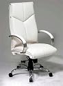 Office Star Deluxe Highback White Leather Executive Office Desk Chairs #7270
