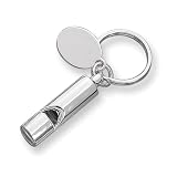 Chrome-plated Whistle Key Chain