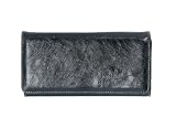 Ju Ju Be Be Rich Earth Leather Wallet, Black/Hot Pink