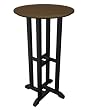 Recycled Earth-Friendly Outdoor Patio Bistro Bar Table - Black and Raw Sienna