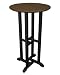 Recycled Earth-Friendly Outdoor Patio Bistro Bar Table - Black and Raw Sienna