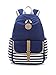 ZPS Fashion Girls Canvas Pastoral Floral Flower Leisure Backpack School Bag (Black)
