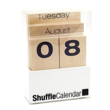 Wooden Perpetual Shuffle Calendar