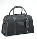 Holdall in DuraFibre / Waxy Deer Tan leather Black