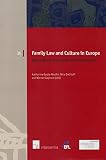 Family law and culture in Europe : developments, challenges and opportunities