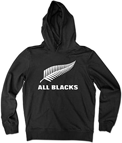 Soft &amp; Comfy All Blacks Feather Logo Sweatshirt Pullover Man With Drawstring