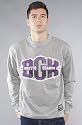 DGK The Ghetto Champs Crewneck Sweatshirt in Ash Heather hood ,Sweatshirts for Men