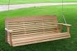 5' Cedar Porch Swing W/stained Finish, Amish Crafted