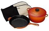 Le Creuset Cast Iron 2 Piece Boxed Cookware Set with Oven Gloves, Volcanic  from LE CREUSET UK LTD