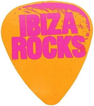 Ibiza Rocks: Neon Plectrum Sticker - Peach, One Size