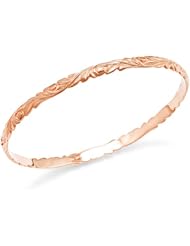 Old English Scroll 4.5mm Bracelet in 14K Rose Gold - Size 7.5