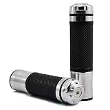 Comfort Anti-Slip Silver Tone Rubber Gel Handlebar Mount Gear Grips 7 8 with Billet... by Astra Security