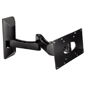 Hama - LCD TV Tilt And Swivel Double Arm Wall Bracket - 10" to 32" up to 20kg Black
